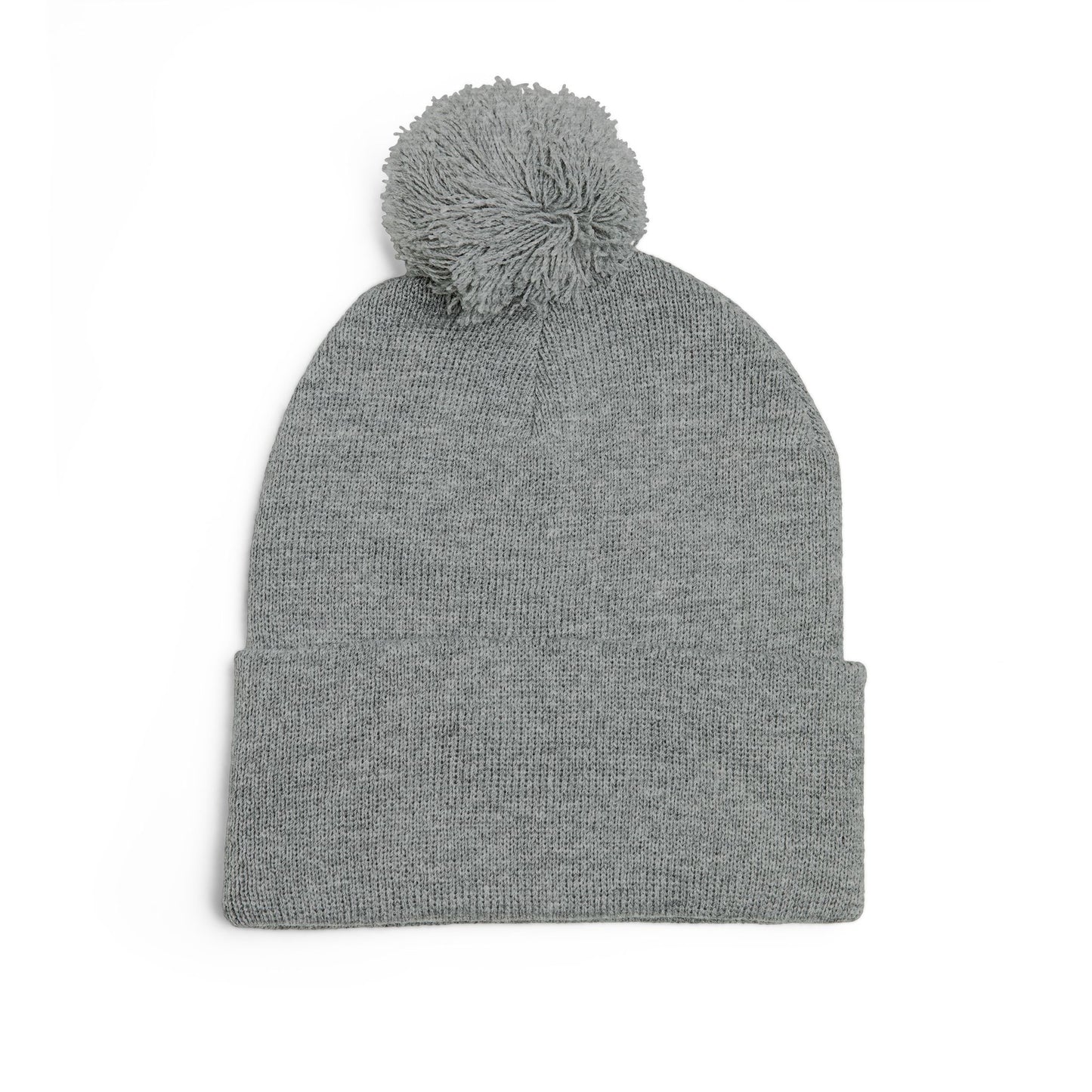 Cozy Pom-Pom Knit Cap with Heart Embroidery, Winter Beanie, Cute Gift for Him or Her, Fashion Accessory, Fall and Winter Style