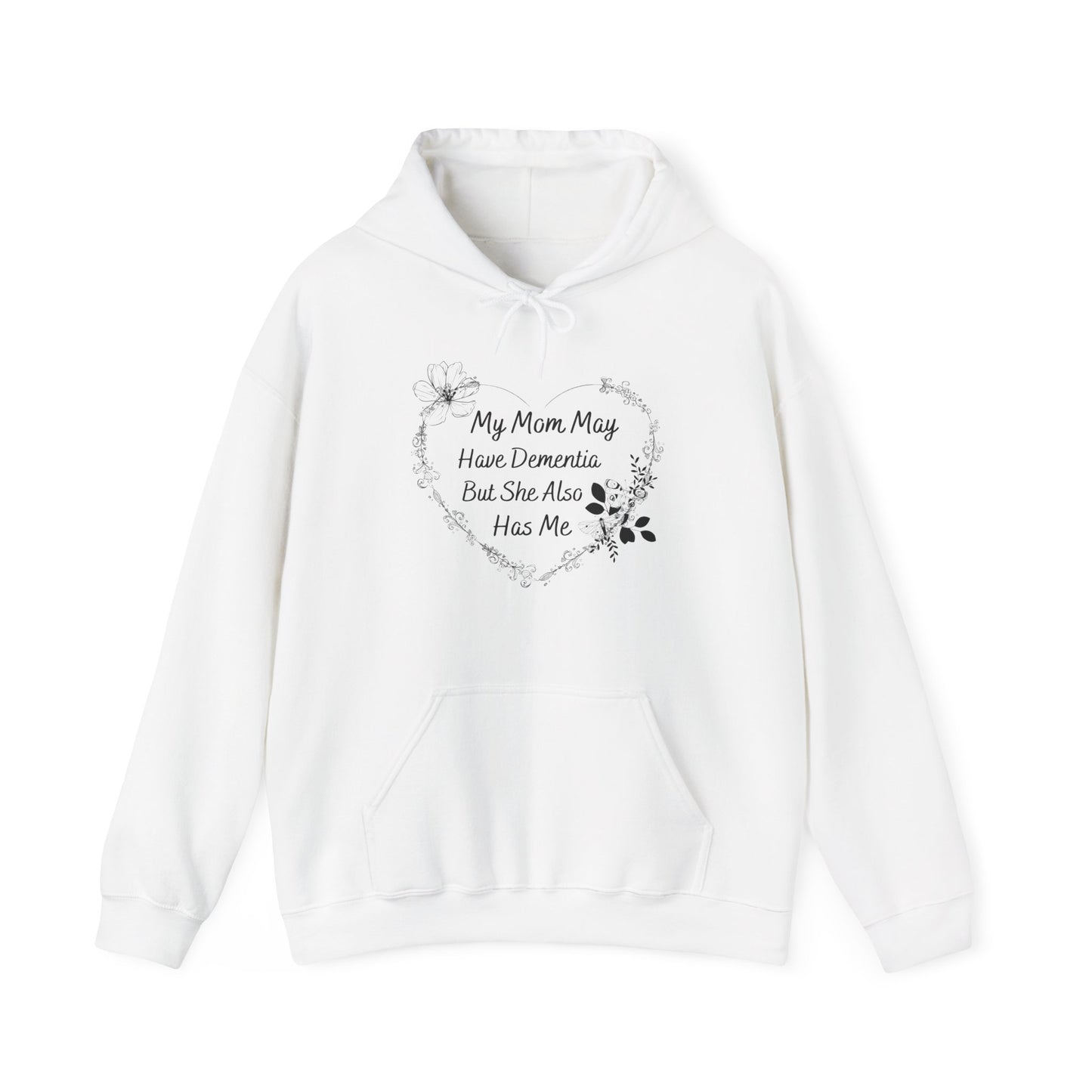 Unisex Heavy Blend™ Hooded Sweatshirt with My Mom May Have Dementia Design