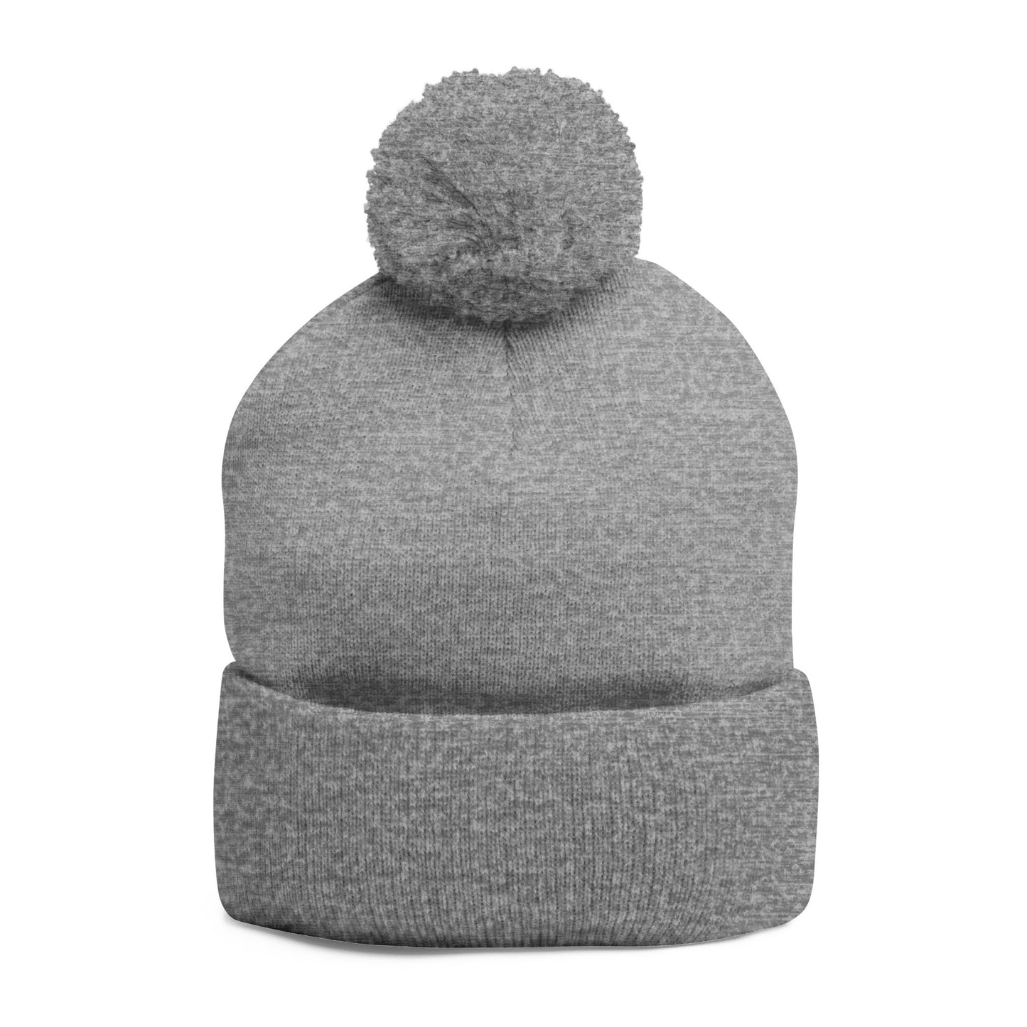 Cozy Pom-Pom Knit Cap with Heart Embroidery, Winter Beanie, Cute Gift for Him or Her, Fashion Accessory, Fall and Winter Style