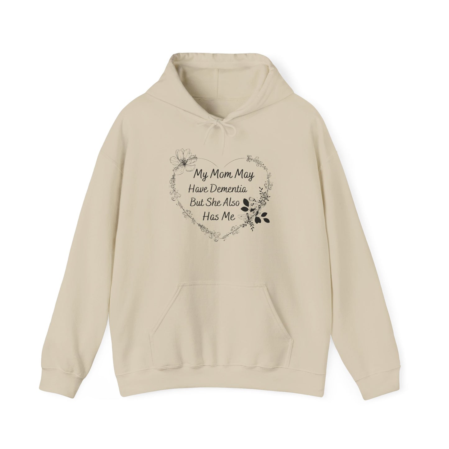 Unisex Heavy Blend™ Hooded Sweatshirt with My Mom May Have Dementia Design