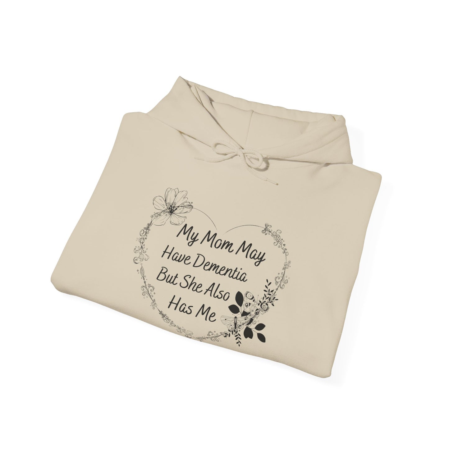 Unisex Heavy Blend™ Hooded Sweatshirt with My Mom May Have Dementia Design