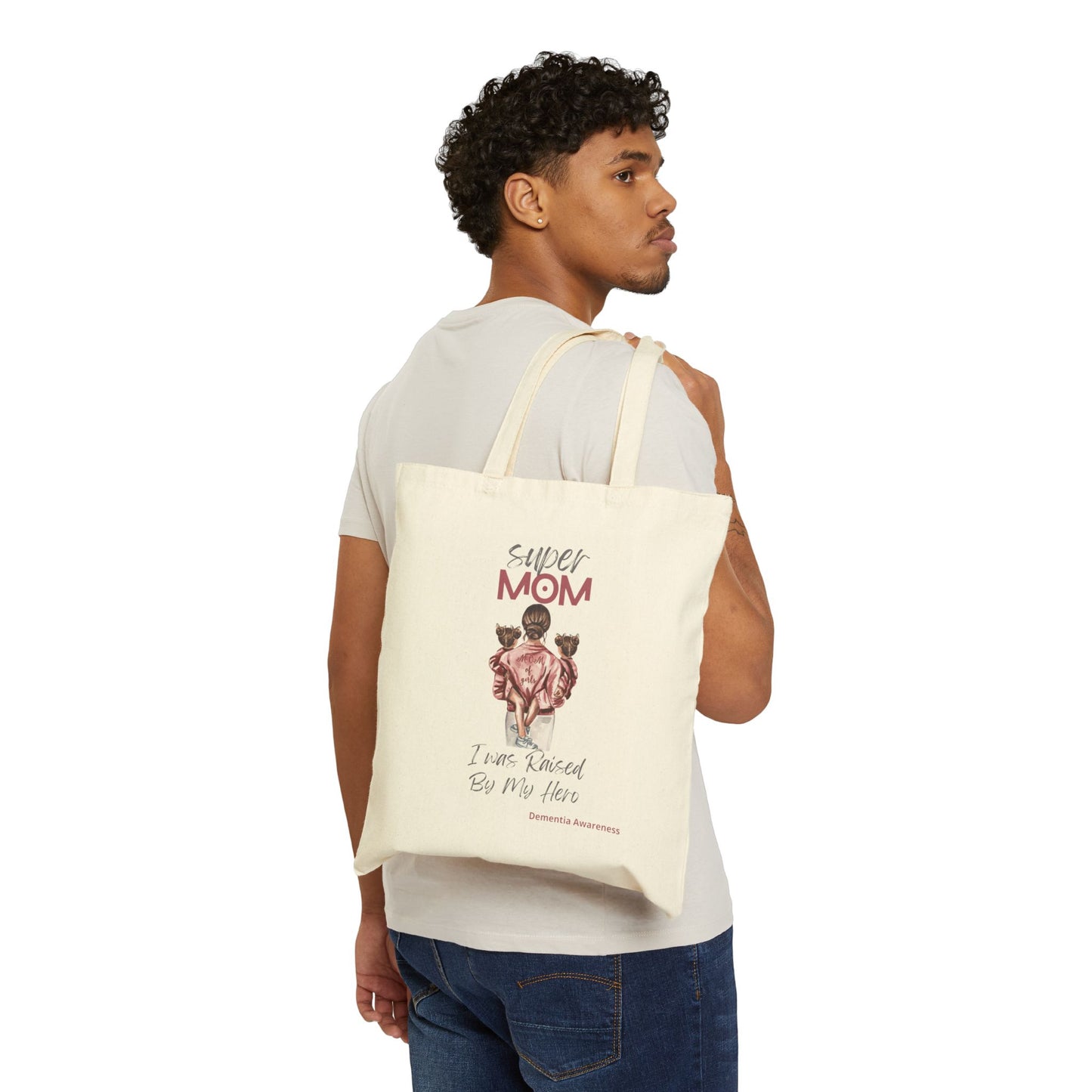 Cotton Canvas Nurse Tote Bag with Super Mom