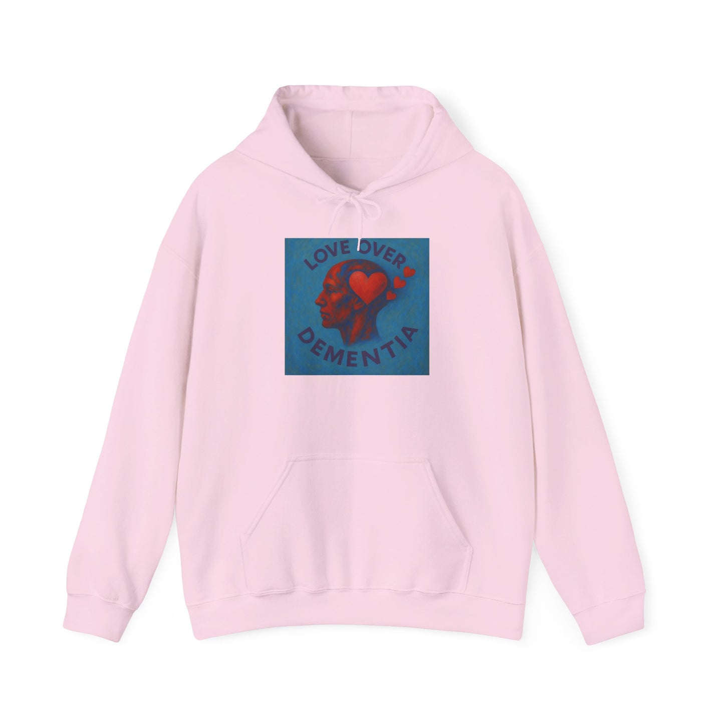 Love Over Dementia Sweatshirt, Comfort Wear for Caregivers, Supportive Gift, Awareness Apparel, Cozy Hoodie for Caregiving