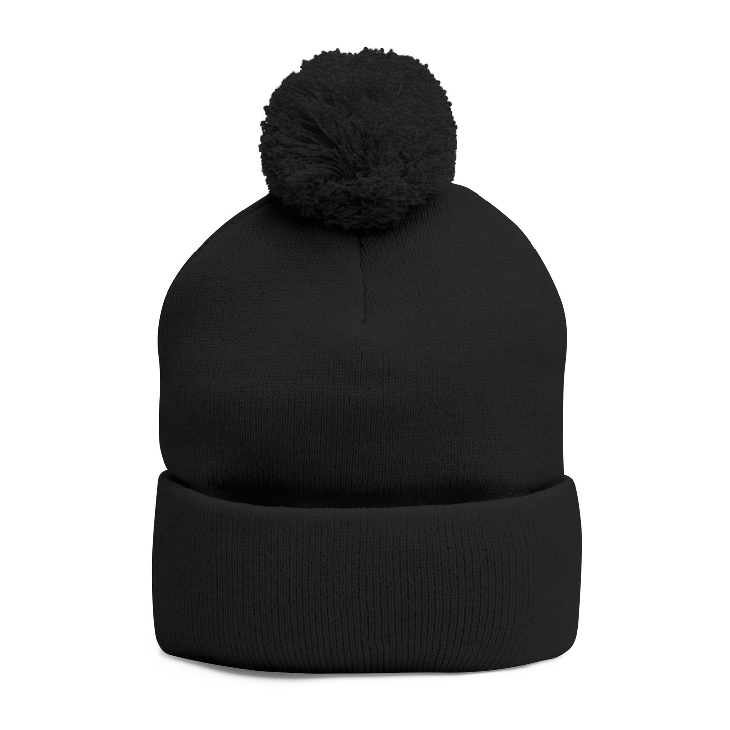 Cozy Pom-Pom Knit Cap with Heart Embroidery, Winter Beanie, Cute Gift for Him or Her, Fashion Accessory, Fall and Winter Style