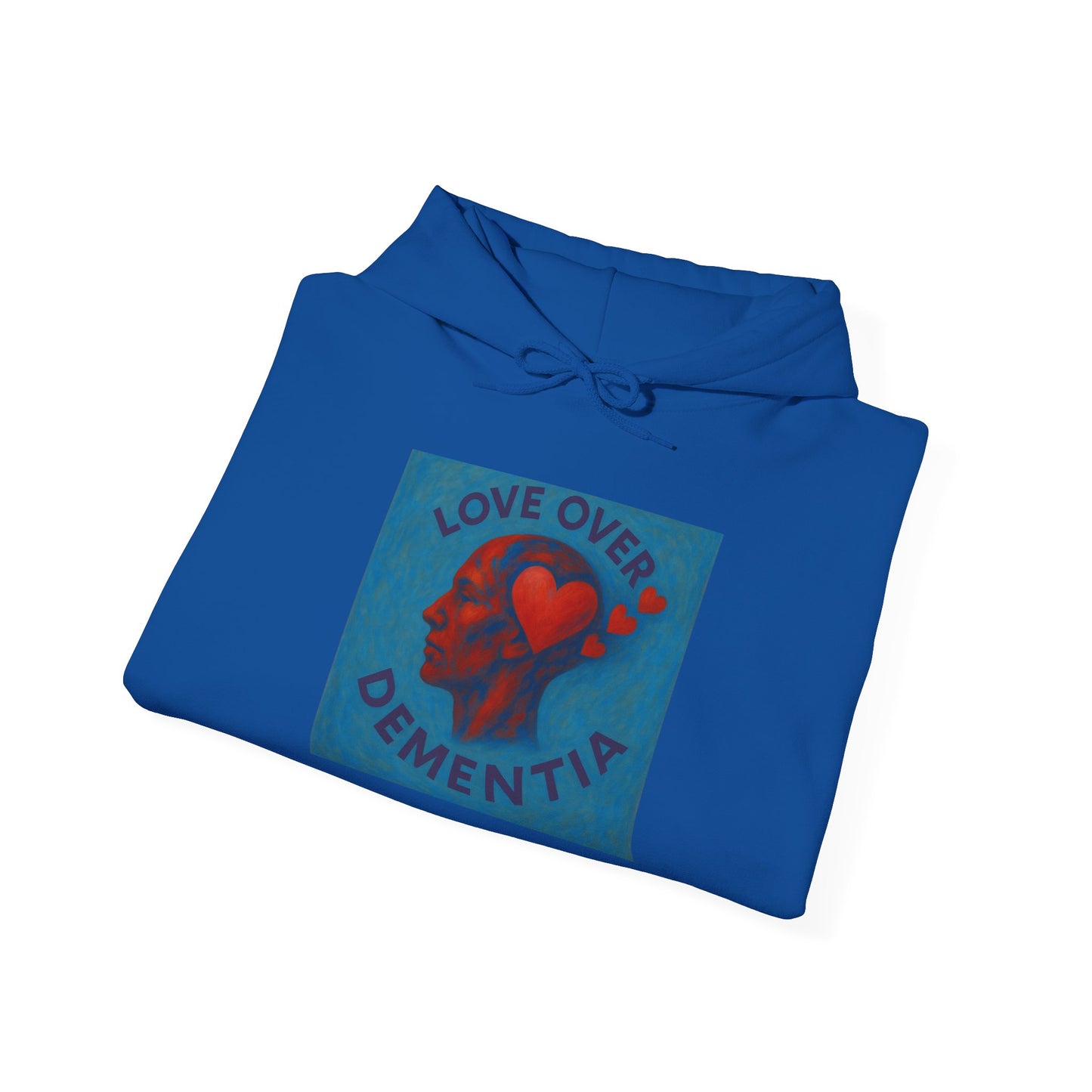 Love Over Dementia Sweatshirt, Comfort Wear for Caregivers, Supportive Gift, Awareness Apparel, Cozy Hoodie for Caregiving