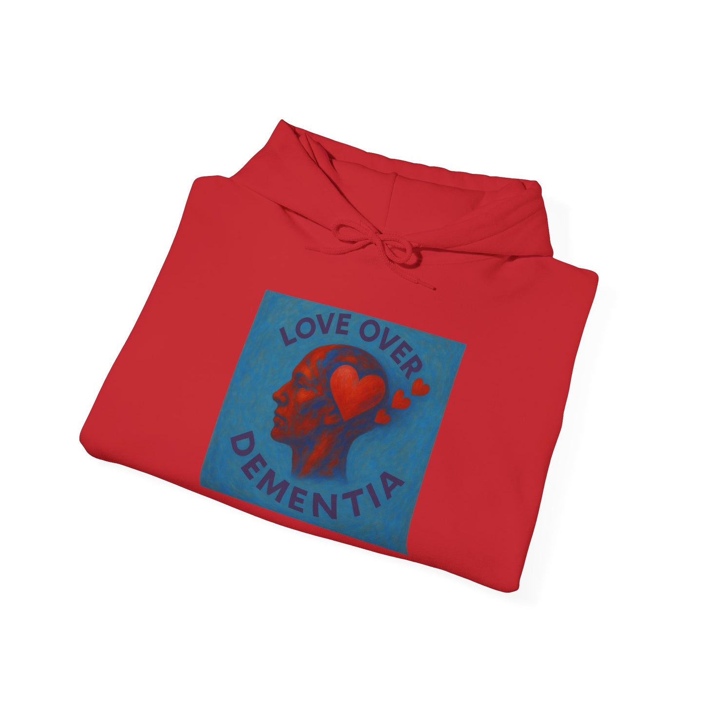Love Over Dementia Sweatshirt, Comfort Wear for Caregivers, Supportive Gift, Awareness Apparel, Cozy Hoodie for Caregiving