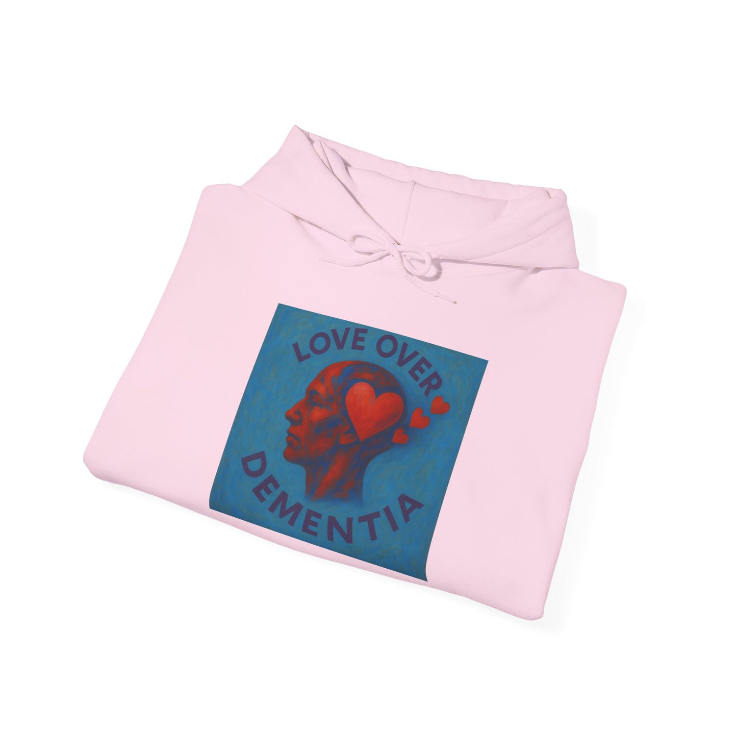 Love Over Dementia Sweatshirt, Comfort Wear for Caregivers, Supportive Gift, Awareness Apparel, Cozy Hoodie for Caregiving