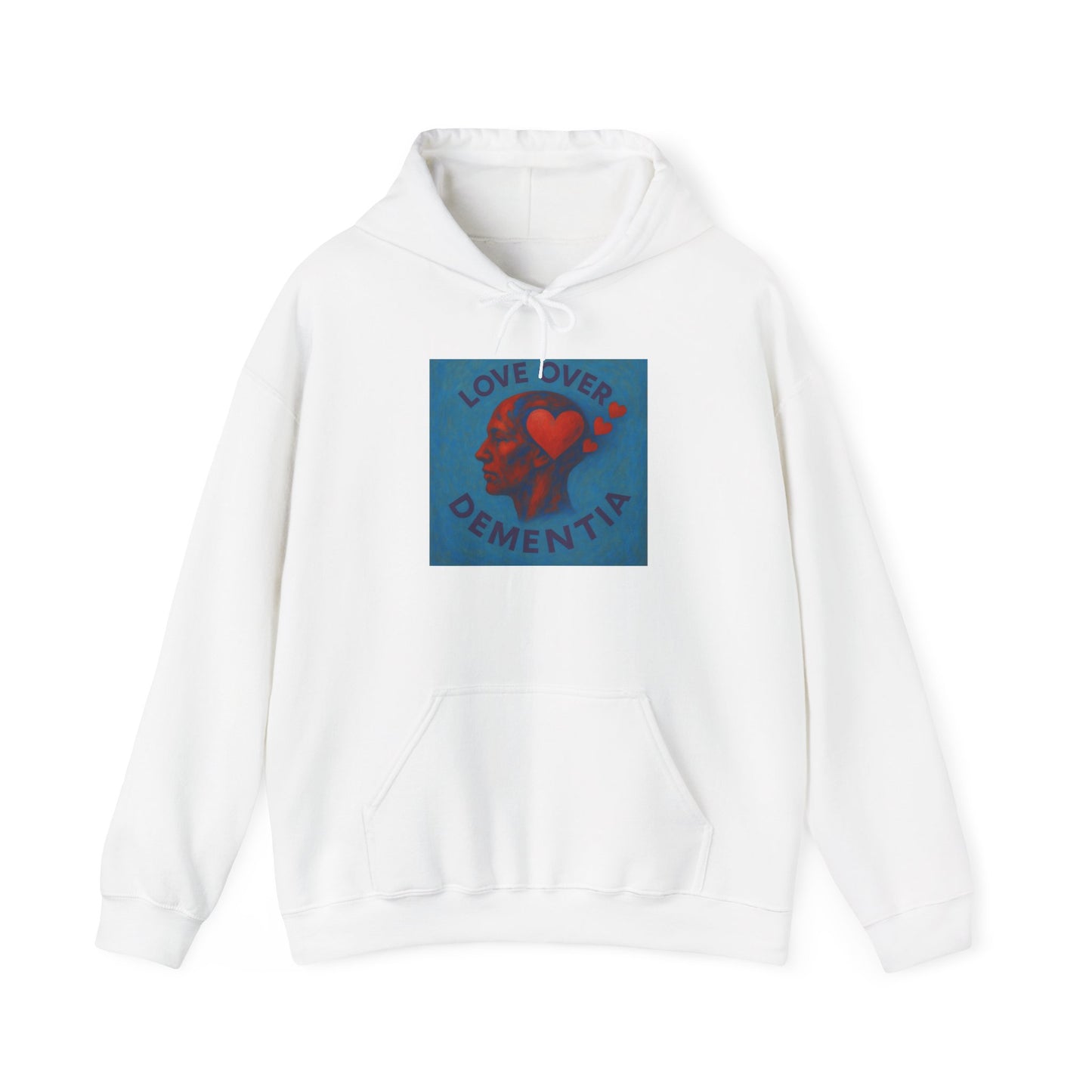 Love Over Dementia Sweatshirt, Comfort Wear for Caregivers, Supportive Gift, Awareness Apparel, Cozy Hoodie for Caregiving