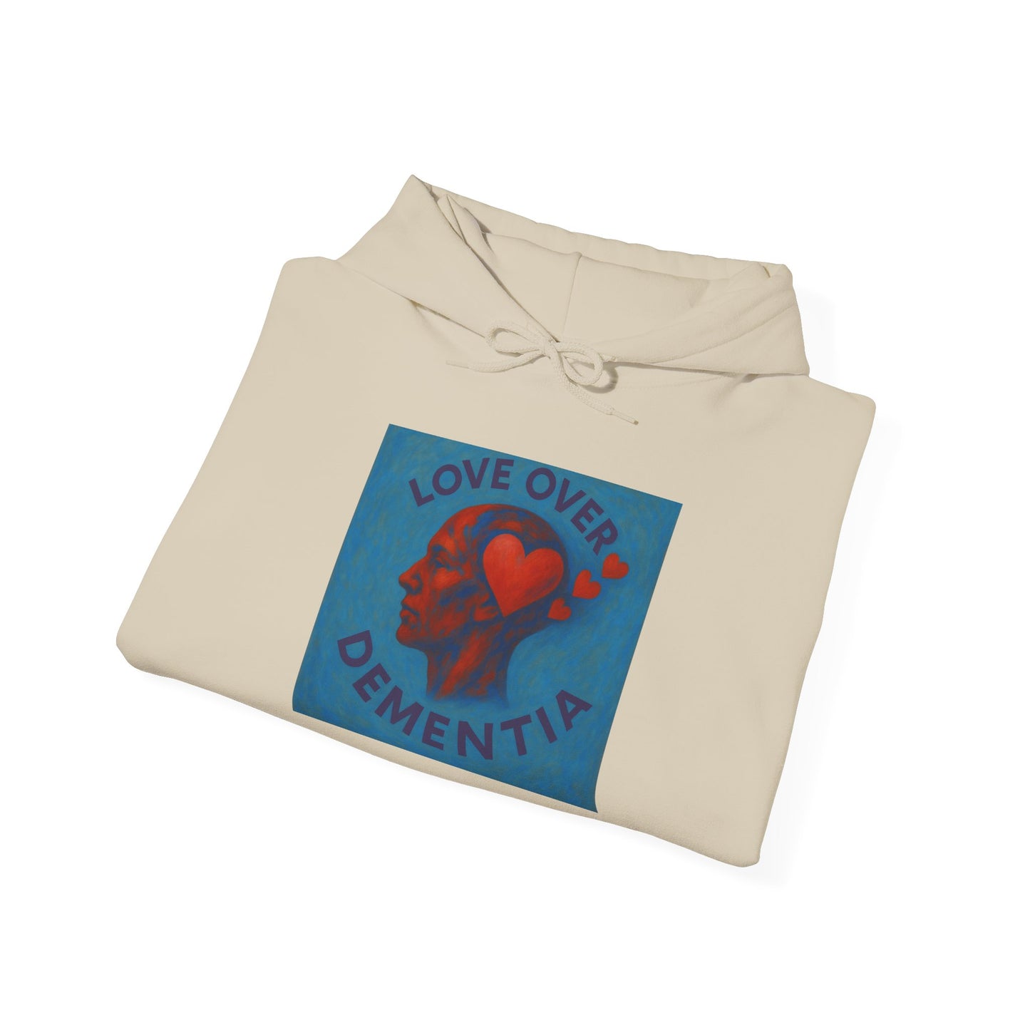 Love Over Dementia Sweatshirt, Comfort Wear for Caregivers, Supportive Gift, Awareness Apparel, Cozy Hoodie for Caregiving