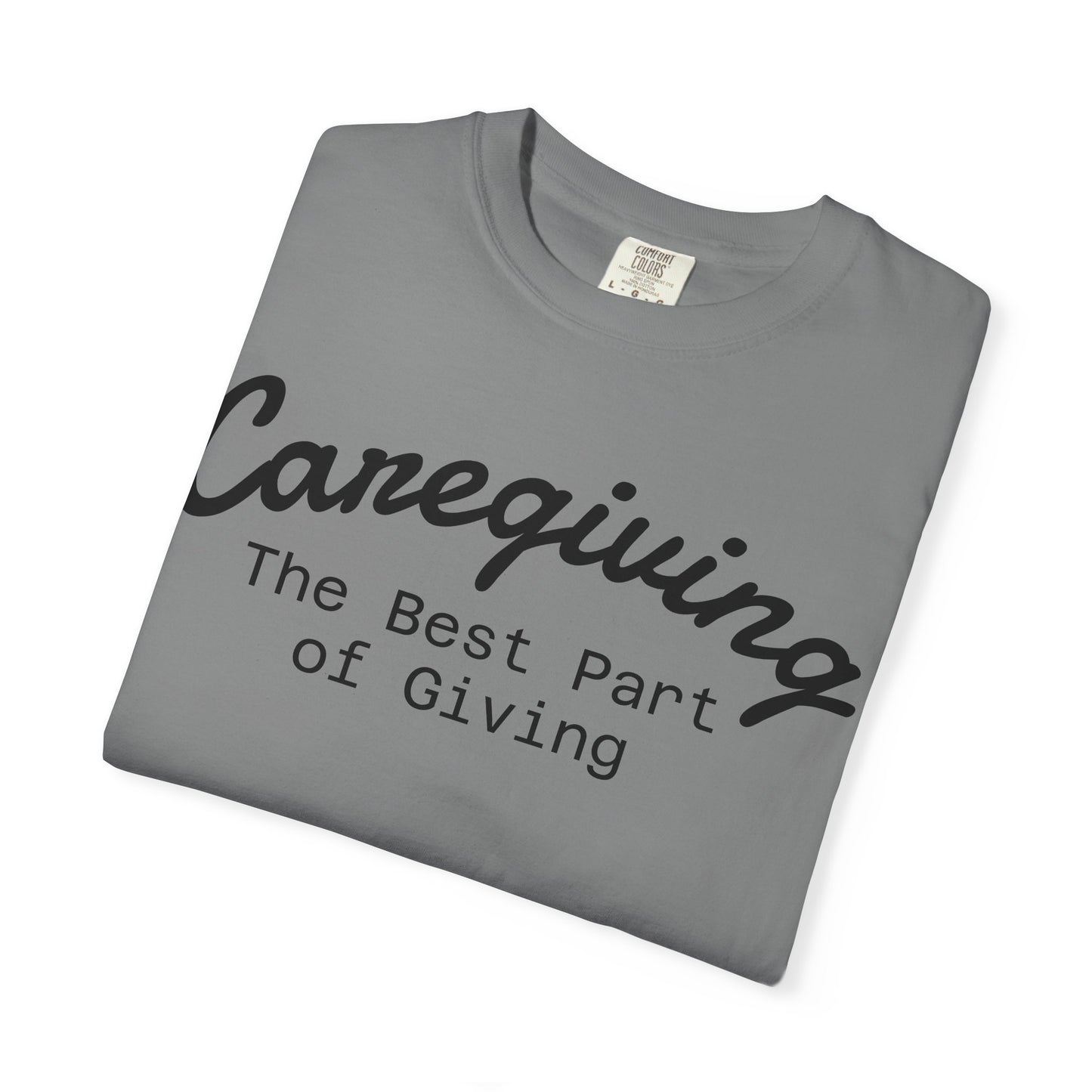 Caregiving Love Over Dementia T-shirt, Inspirational Quote Tee, Unisex Garment-Dyed Shirt, Caregiver Gifts, Supportive Apparel