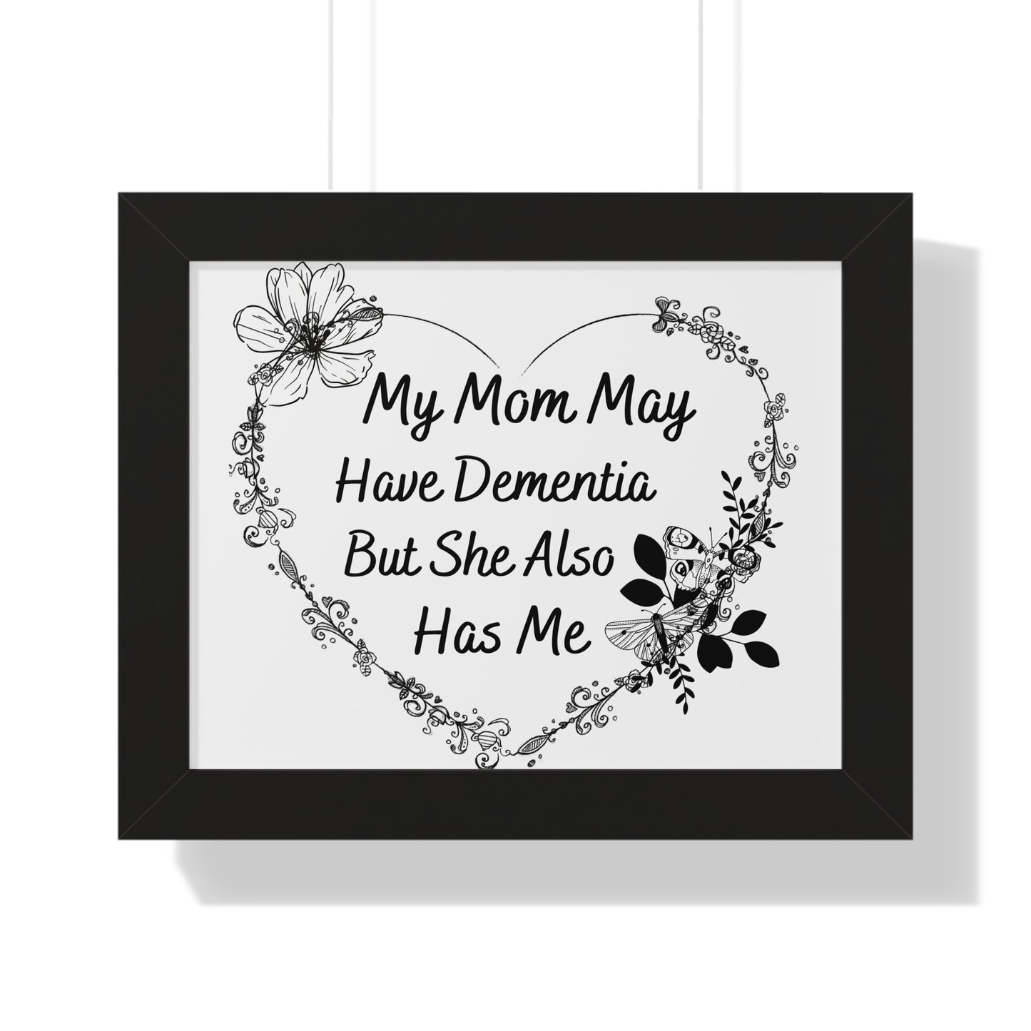 Heartfelt Dementia Awareness Framed Poster, Inspirational Wall Art for Caregivers, Gifts for Mom, Memory Loss Keepsake, Home Decor