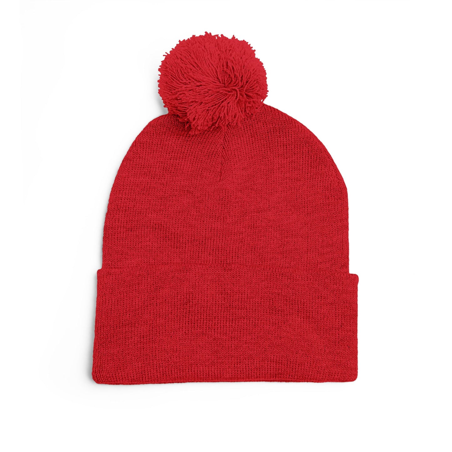 Cozy Pom-Pom Knit Cap with Heart Embroidery, Winter Beanie, Cute Gift for Him or Her, Fashion Accessory, Fall and Winter Style