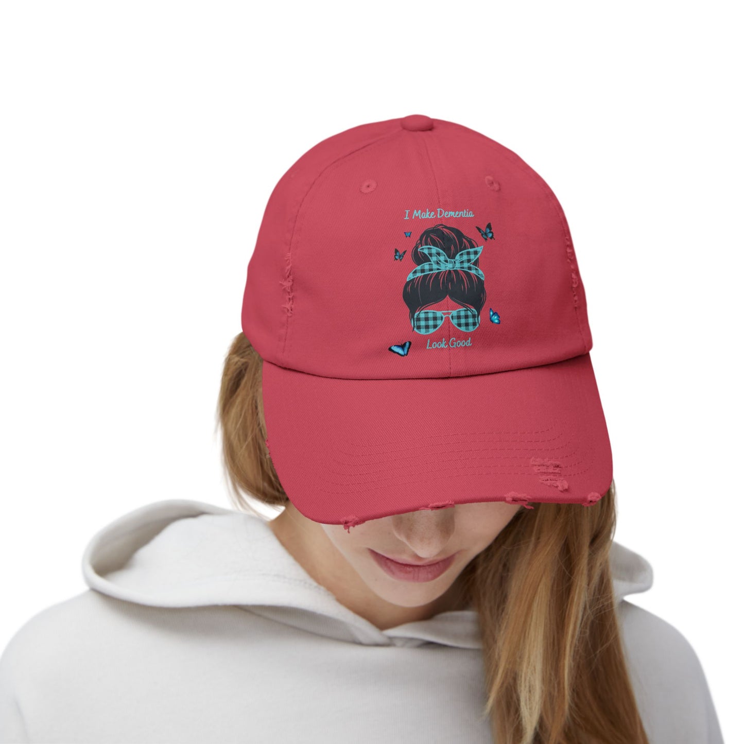 Trendy Distressed Cap with Inspirational Design, Casual Baseball Hat, Gift for Hat Lovers, Perfect for Outdoor Activities, Summer Accessory