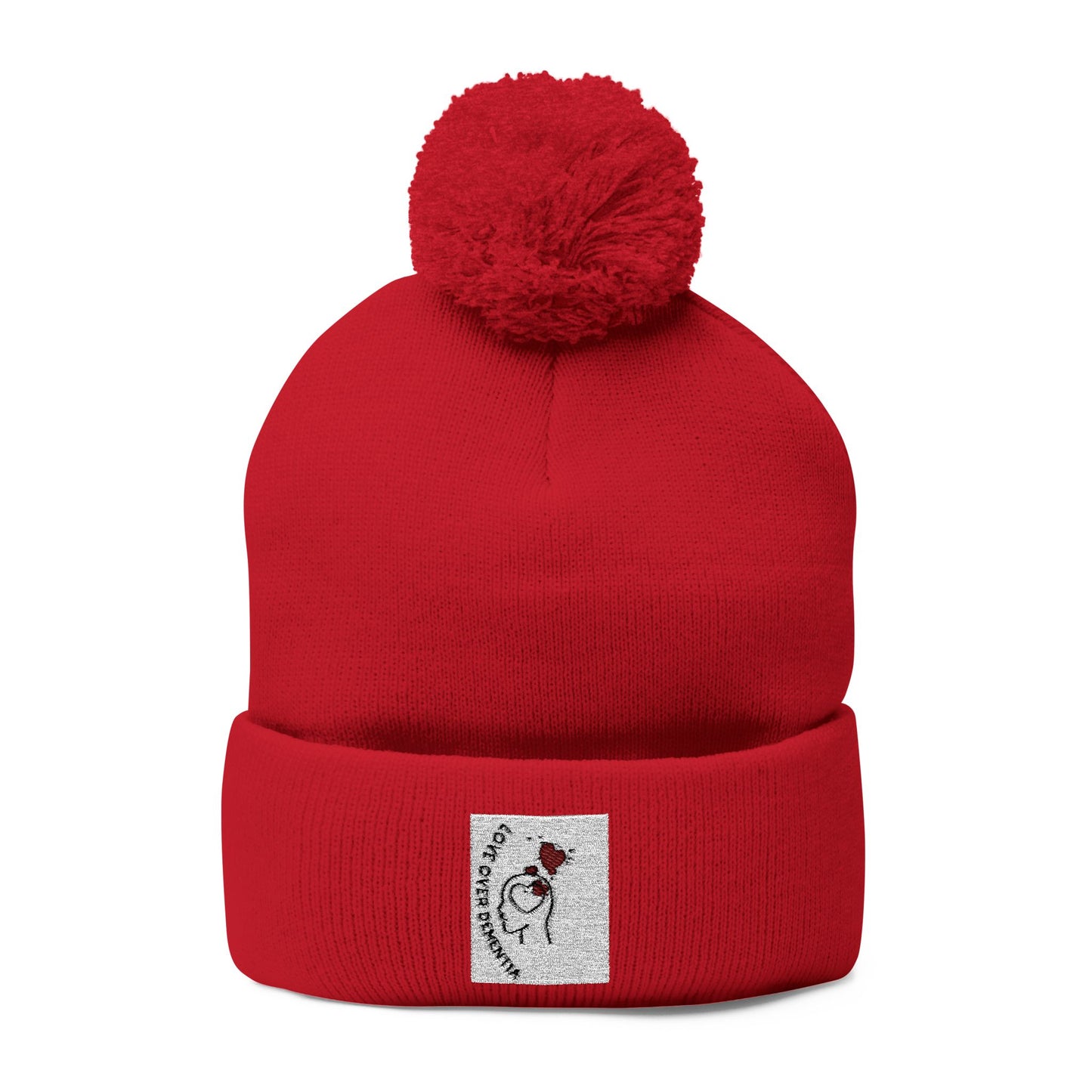 Cozy Pom-Pom Knit Cap - Winter Beanie, Embroidered Hat for Men & Women, Perfect for Gift or Everyday Use, Stylish Cold Weather Accessory