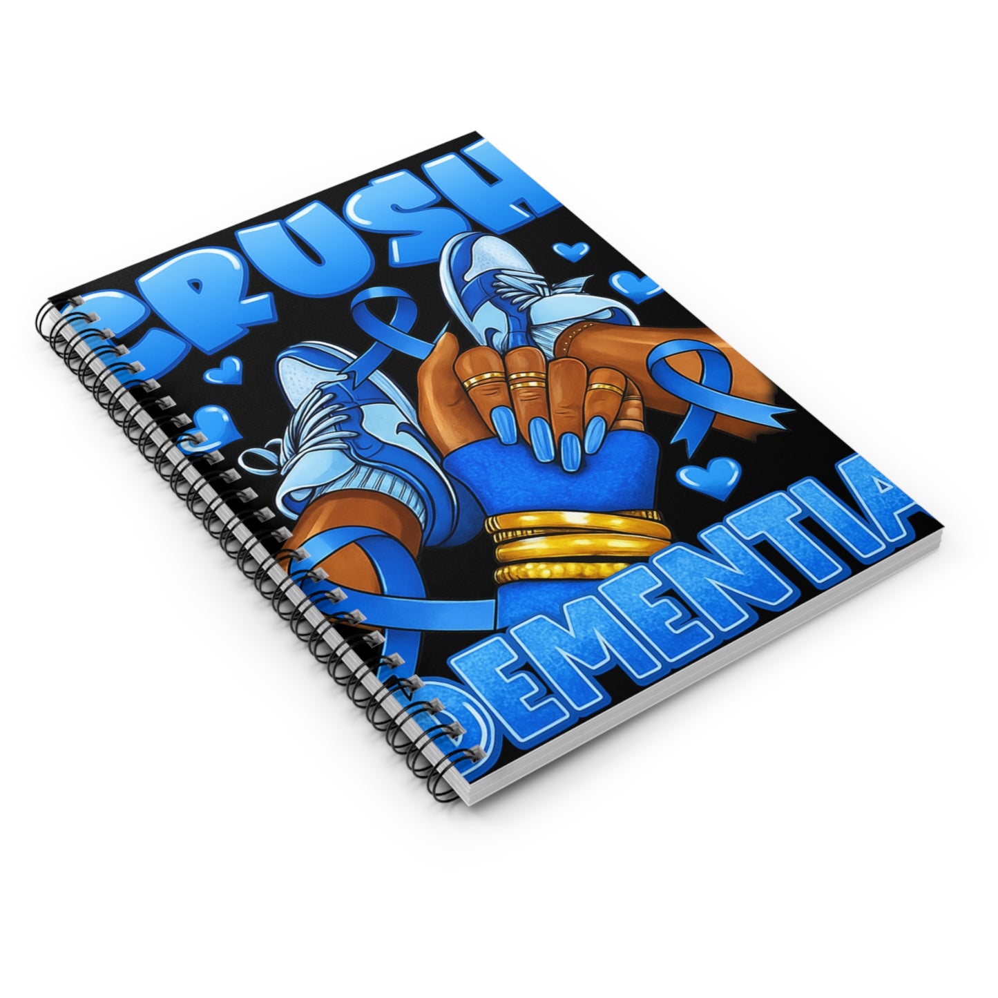 Dementia Awareness Notebook - Inspirational Ruled Journal, Unique Gifts, Mental Health, Supportive Care, Brush Dementia