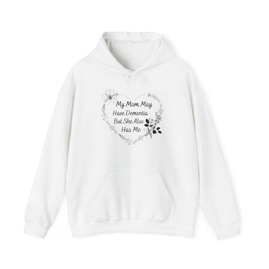 Unisex Heavy Blend™ Hooded Sweatshirt with My Mom May Have Dementia Design