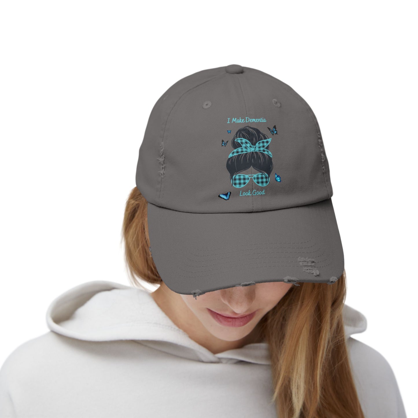 Trendy Distressed Cap with Inspirational Design, Casual Baseball Hat, Gift for Hat Lovers, Perfect for Outdoor Activities, Summer Accessory