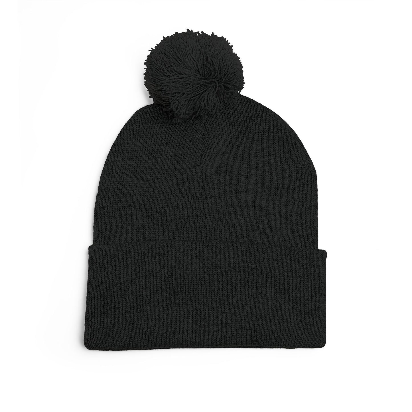 Cozy Pom-Pom Knit Cap with Heart Embroidery, Winter Beanie, Cute Gift for Him or Her, Fashion Accessory, Fall and Winter Style