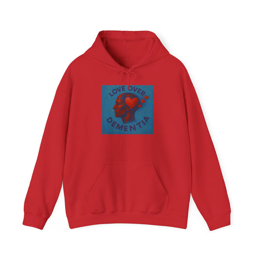 Love Over Dementia Sweatshirt, Comfort Wear for Caregivers, Supportive Gift, Awareness Apparel, Cozy Hoodie for Caregiving