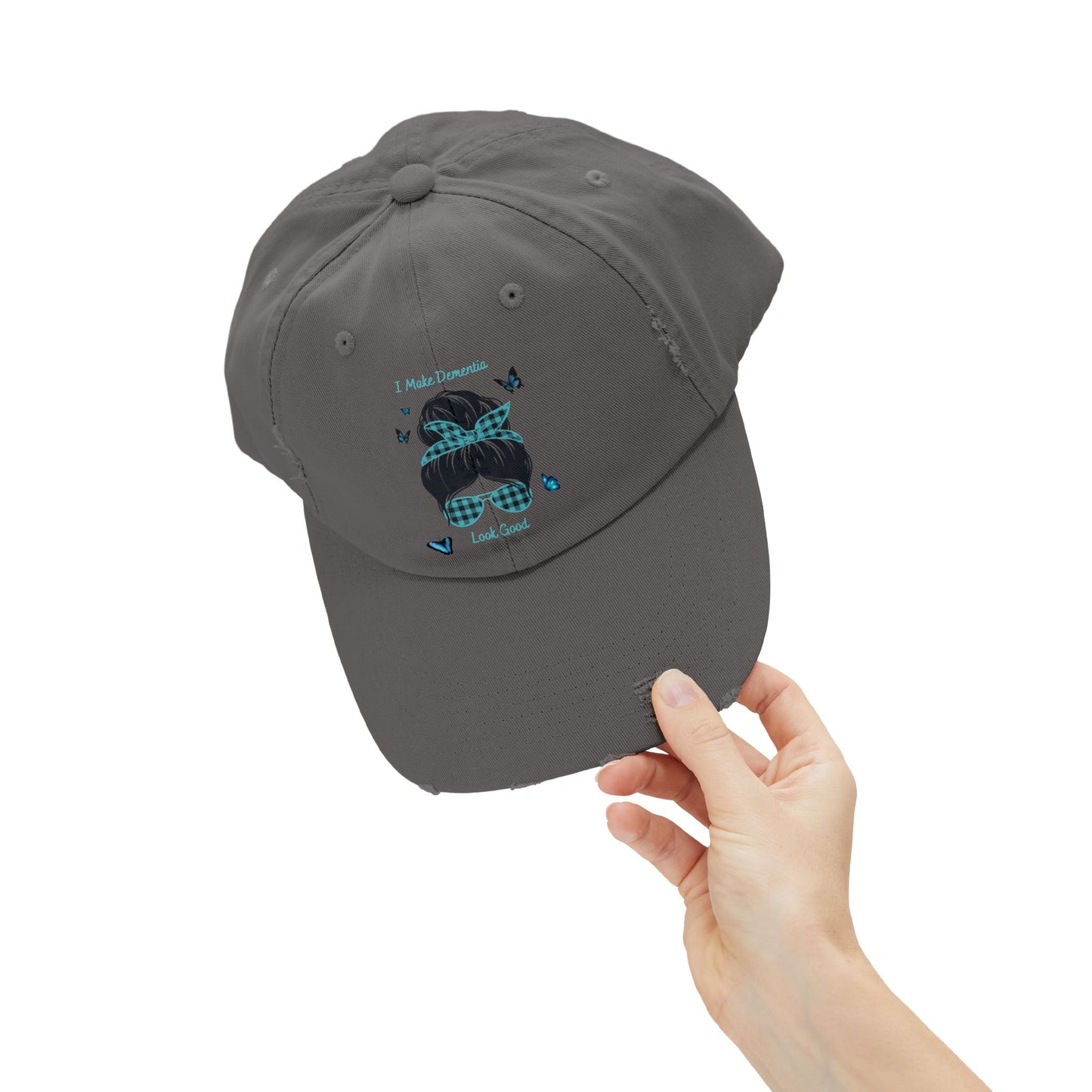 Trendy Distressed Cap with Inspirational Design, Casual Baseball Hat, Gift for Hat Lovers, Perfect for Outdoor Activities, Summer Accessory