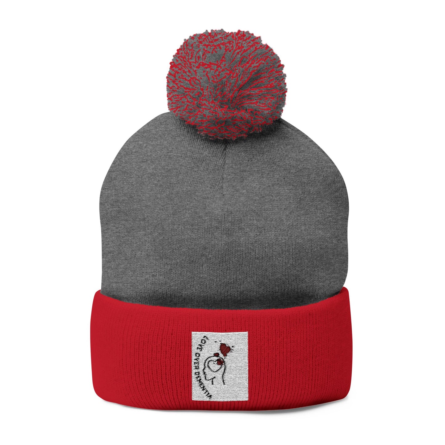 Cozy Pom-Pom Knit Cap - Winter Beanie, Embroidered Hat for Men & Women, Perfect for Gift or Everyday Use, Stylish Cold Weather Accessory