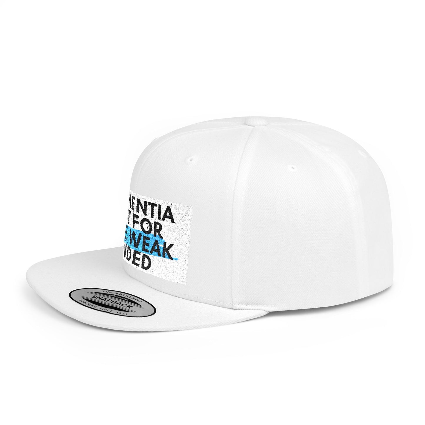 Stylish Flat Bill Snapback Hat - "Dementia Not for the Weak Minded" - Support Awareness, Gift for Caregivers, Fundraiser