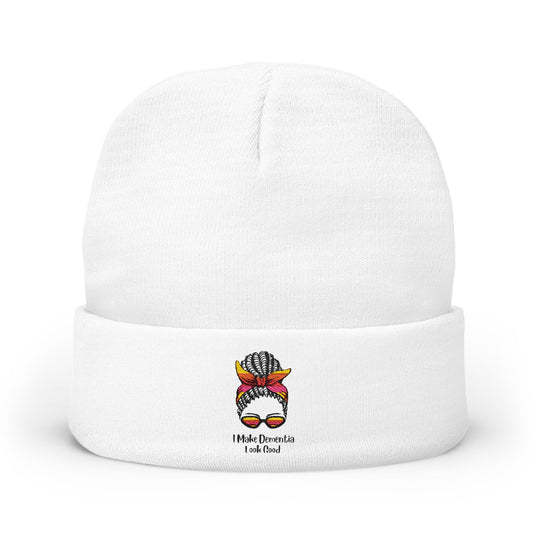 Embroidered Knit Beanie with Fun Afro Girl Design, Winter Accessory, Gift Idea for Her, Cozy & Stylish Headwear, Perfect for Any Occasion