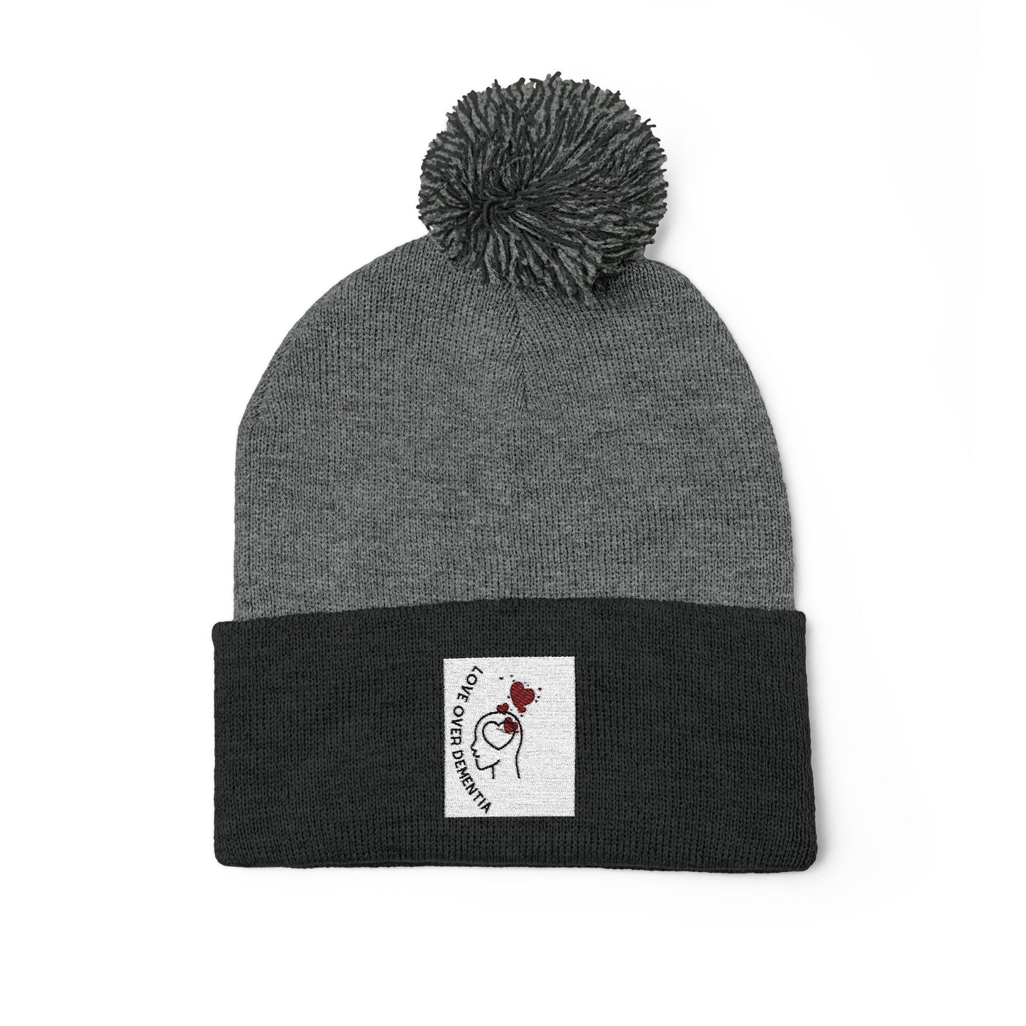 Cozy Pom-Pom Knit Cap - Winter Beanie, Embroidered Hat for Men & Women, Perfect for Gift or Everyday Use, Stylish Cold Weather Accessory