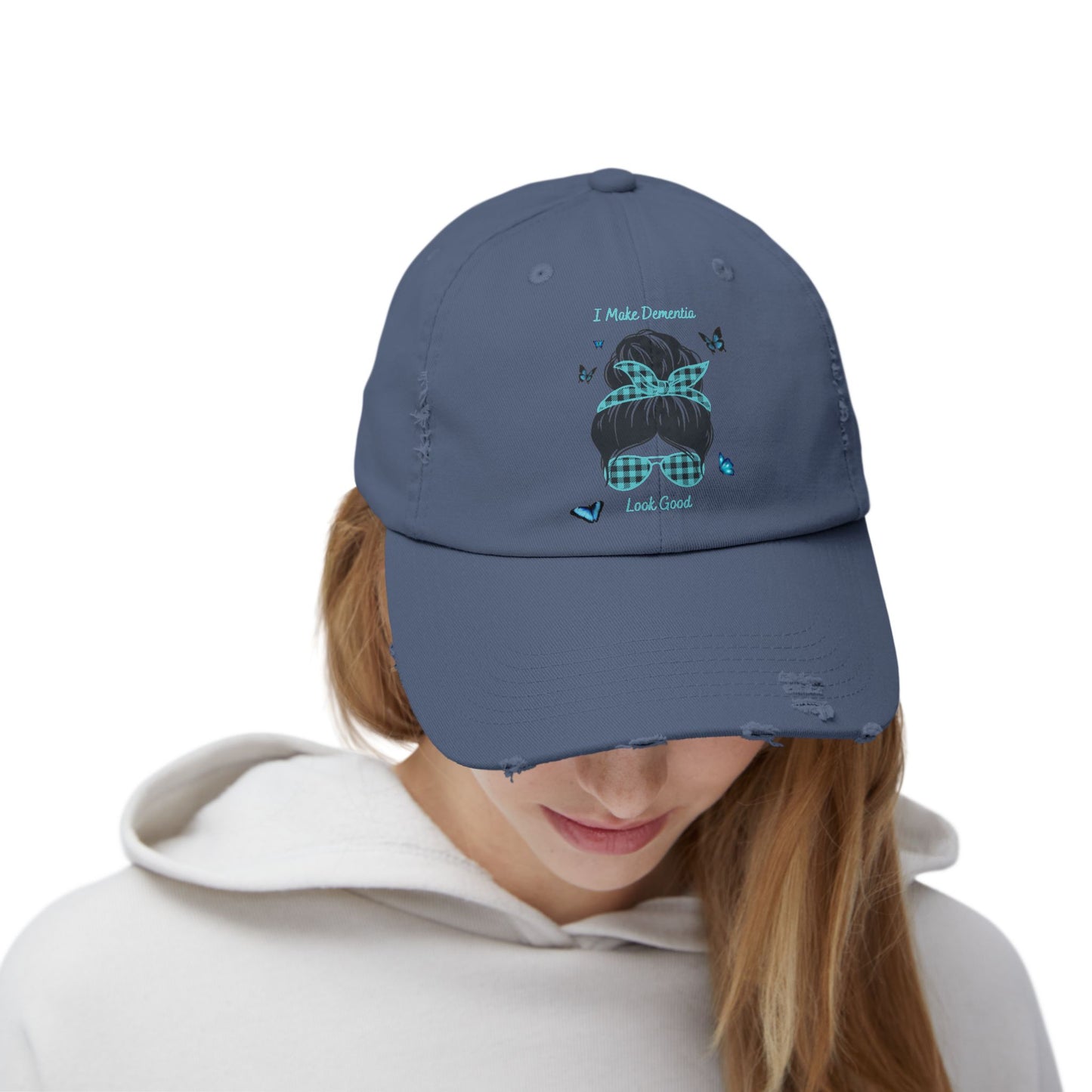 Trendy Distressed Cap with Inspirational Design, Casual Baseball Hat, Gift for Hat Lovers, Perfect for Outdoor Activities, Summer Accessory