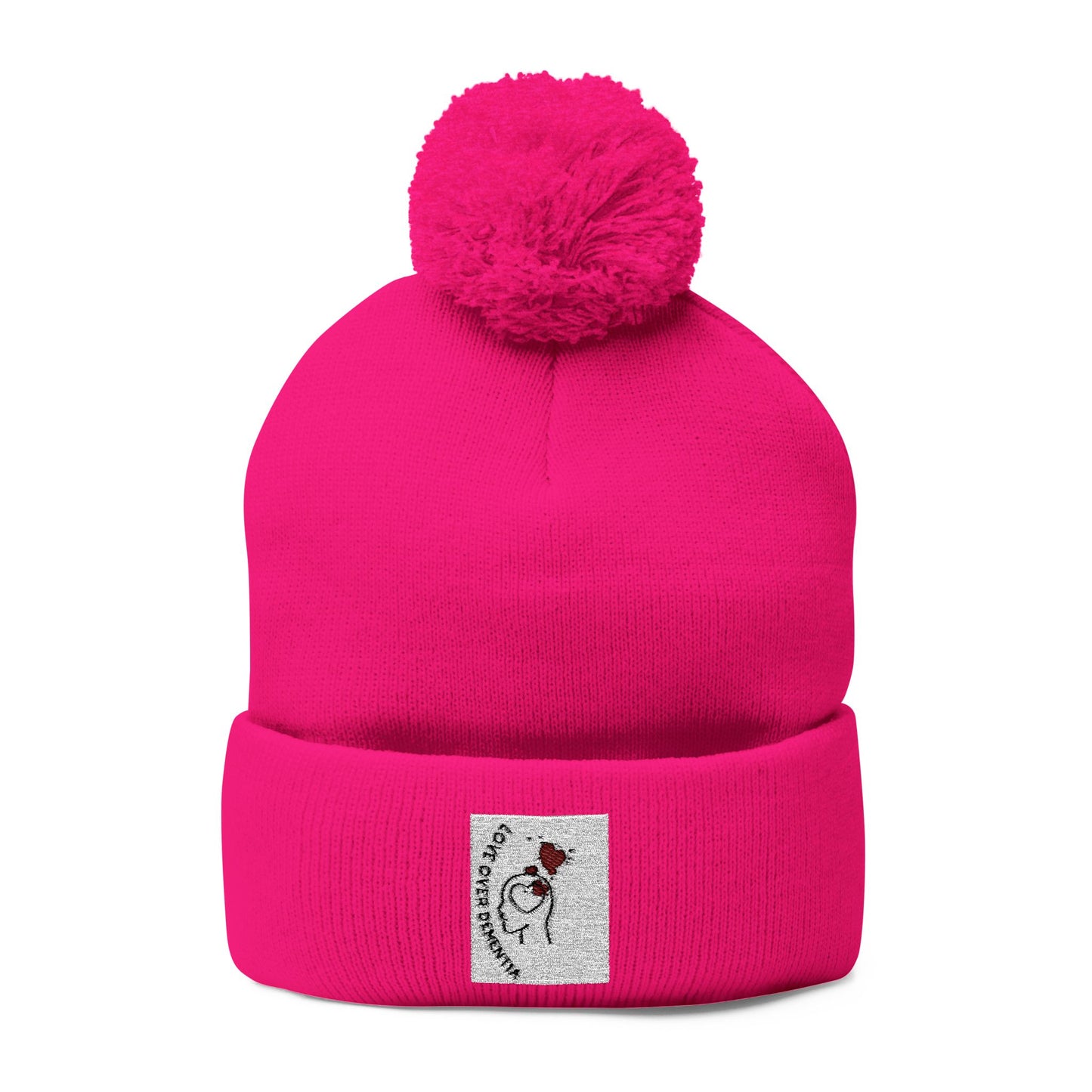 Cozy Pom-Pom Knit Cap - Winter Beanie, Embroidered Hat for Men & Women, Perfect for Gift or Everyday Use, Stylish Cold Weather Accessory