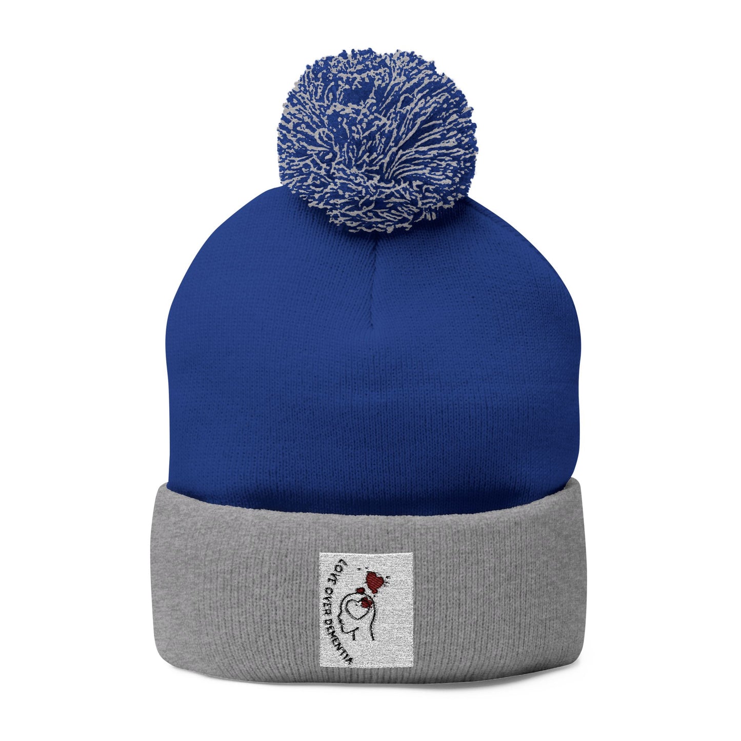 Cozy Pom-Pom Knit Cap - Winter Beanie, Embroidered Hat for Men & Women, Perfect for Gift or Everyday Use, Stylish Cold Weather Accessory
